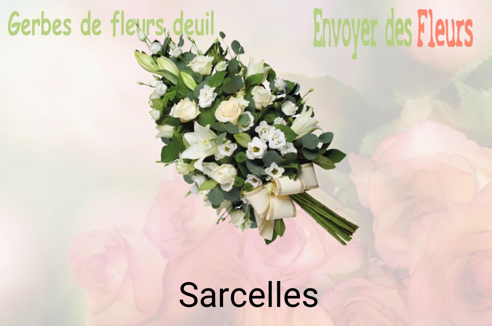 Gerbe de fleurs de deuil livrée à Sarcelles